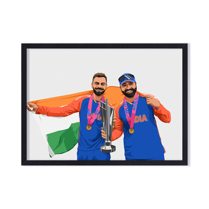 Virat Kohli and Rohit Sharma - Retirement Tribute Art