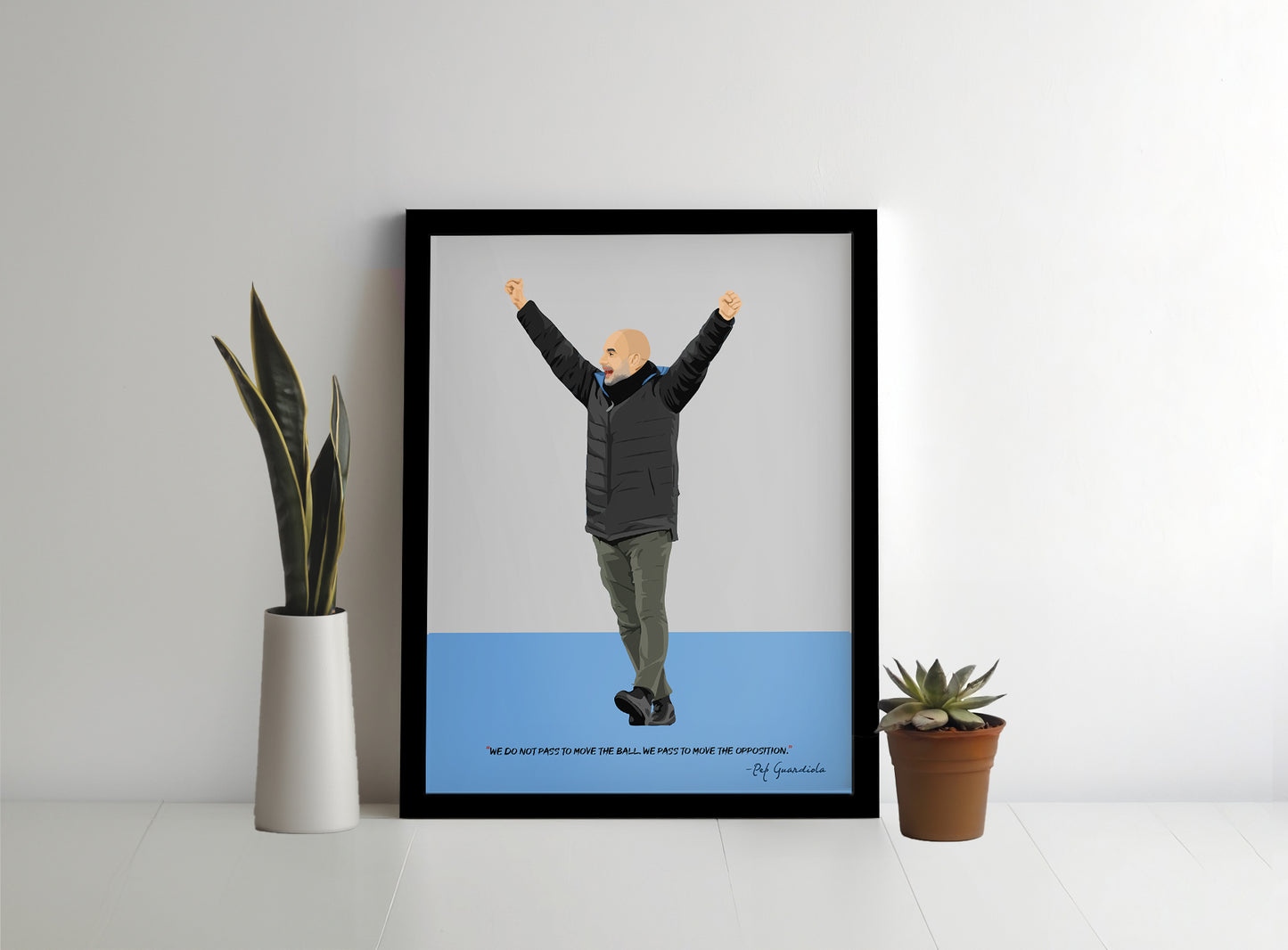 Pep Guardiola Manchester City Framed Poster