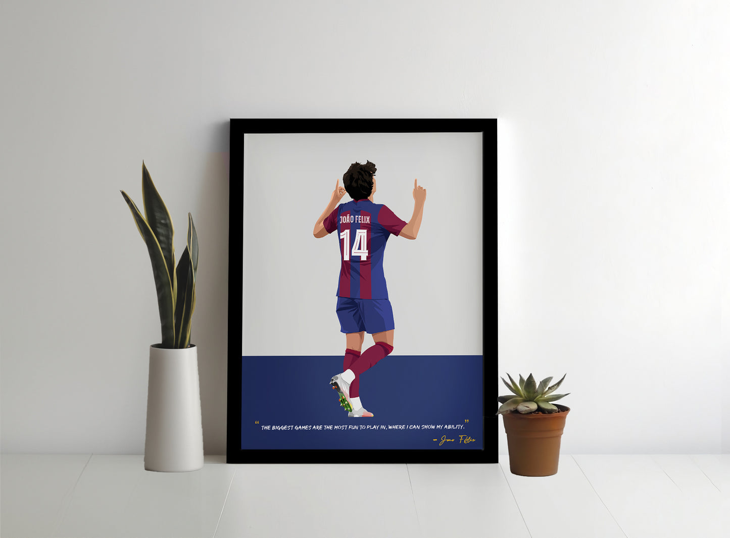 Joao Felix Barcelona Framed Poster