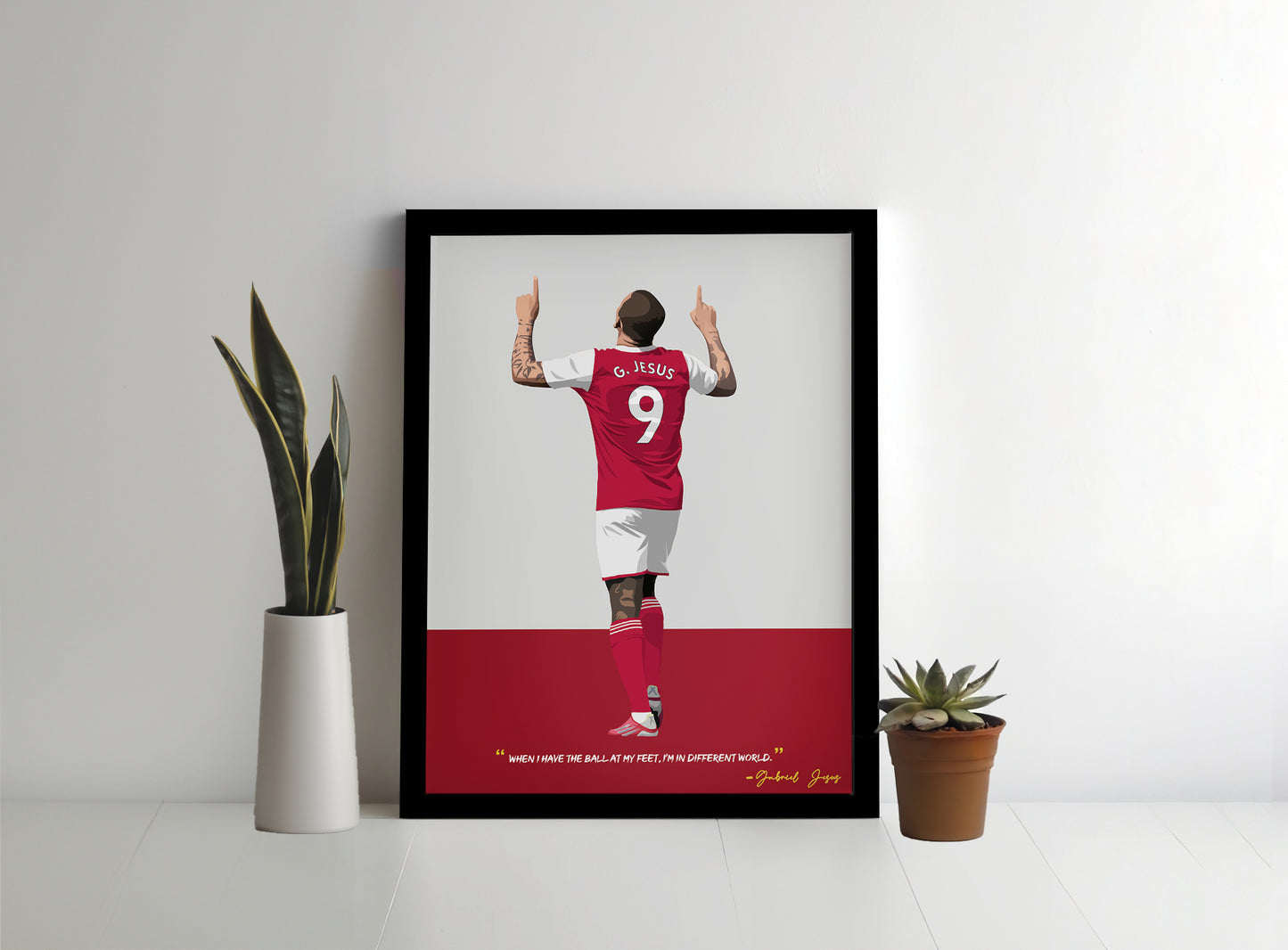 Gabriel Jesus Arsenal Framed Poster