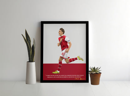 Martin Odegaard Arsenal Framed Poster