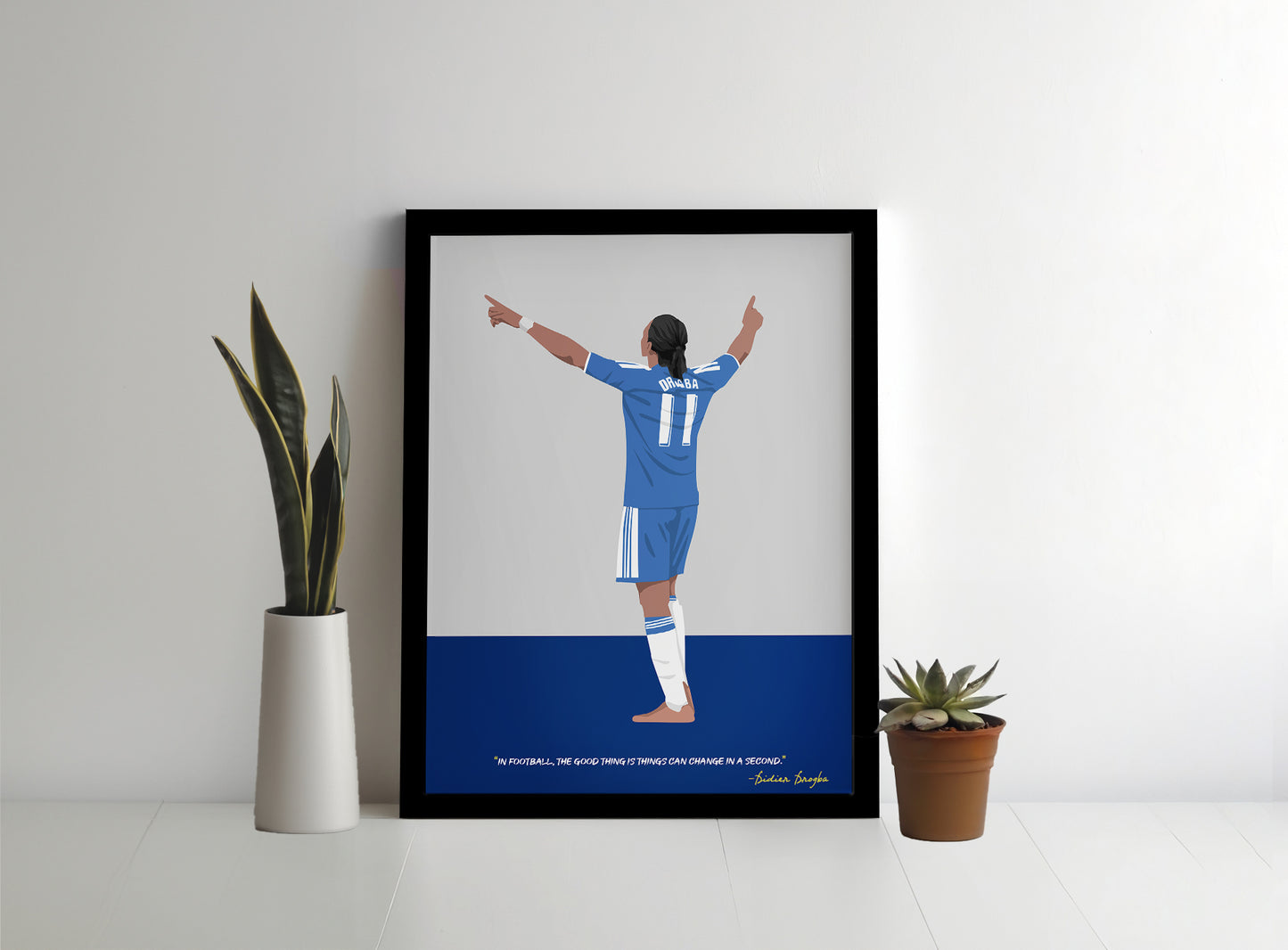 Didier Drogba Chelsea Framed Poster