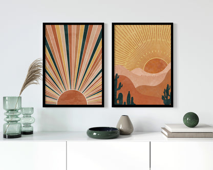 Set of 2 Minimal Sun Landscape