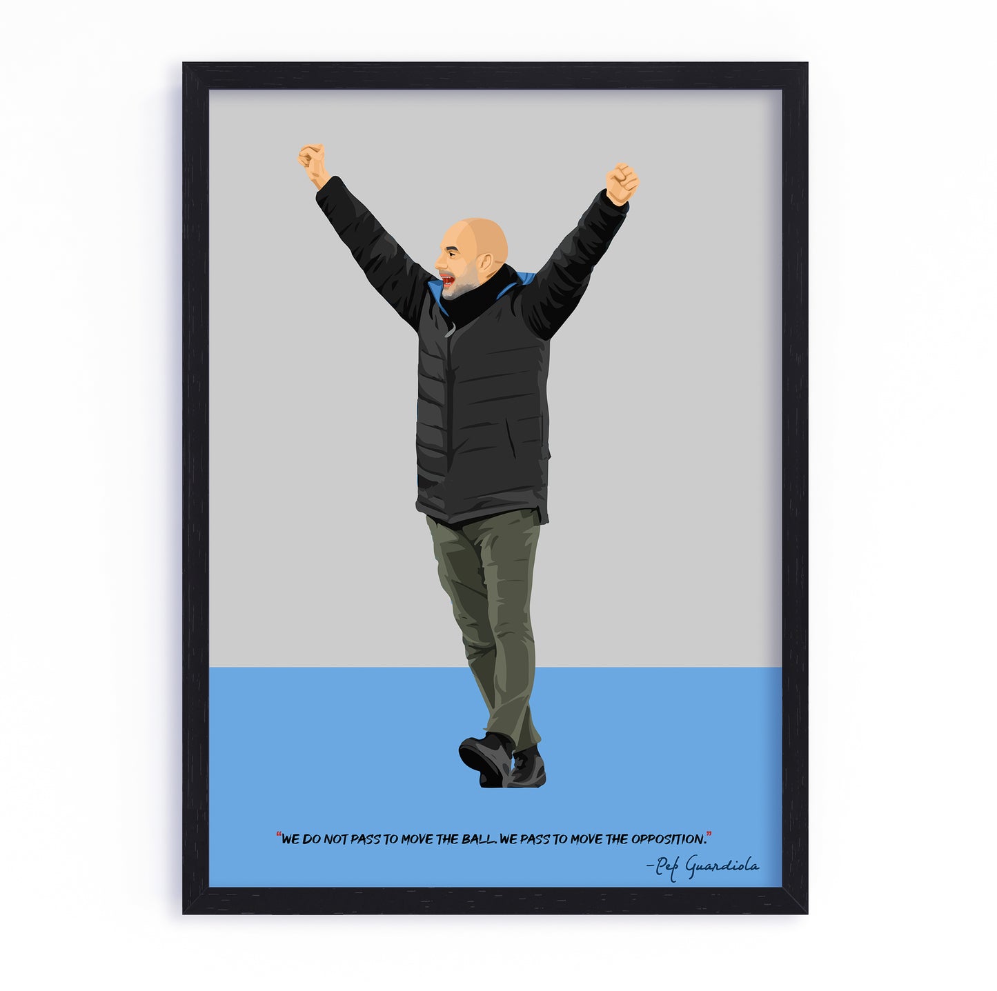 Pep Guardiola Manchester City Framed Poster