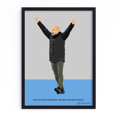 Pep Guardiola Manchester City Framed Poster