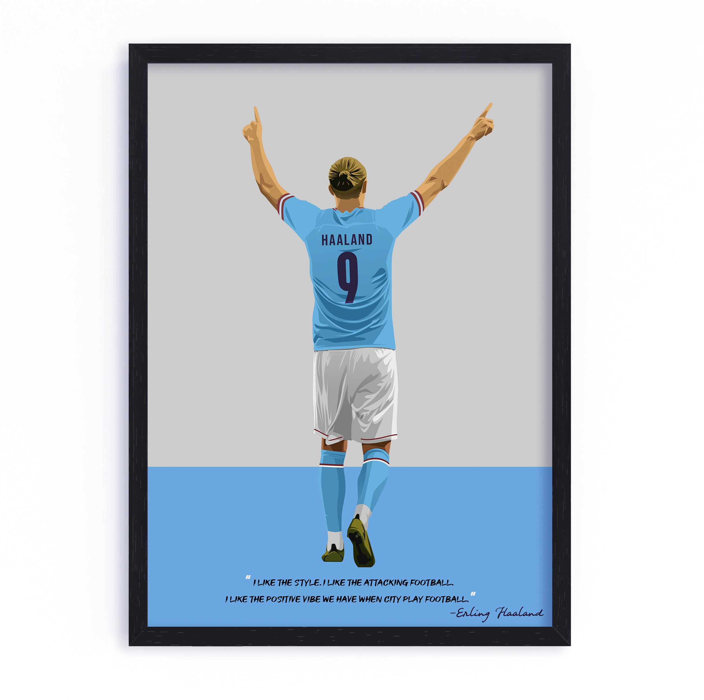 Erling Haaland Manchester City Framed Poster – quoteart