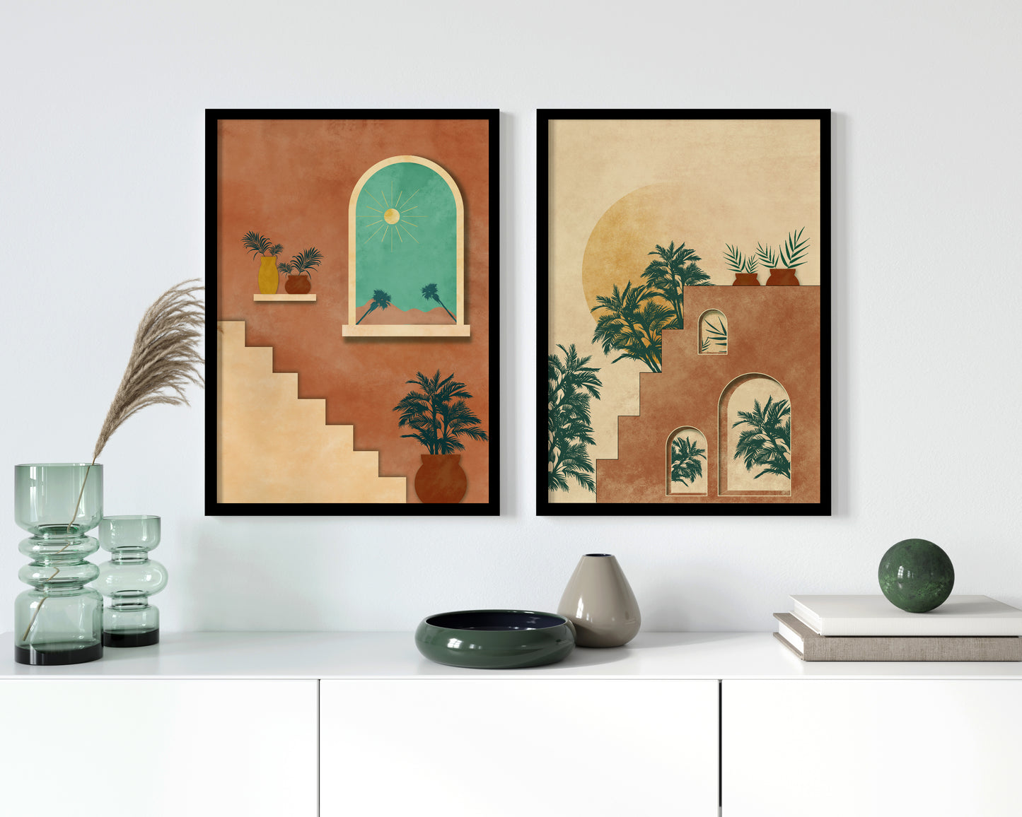 Set of 2 Modern Boho Desert