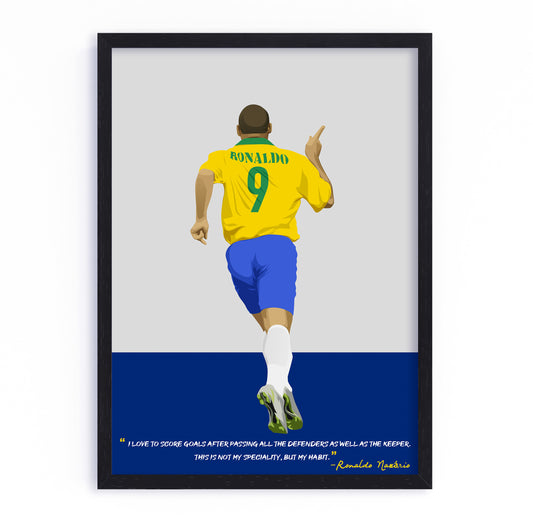 Ronaldo Brazil Framed Poster - International Football