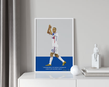 Zinedine Zidane France Framed Poster - International Football