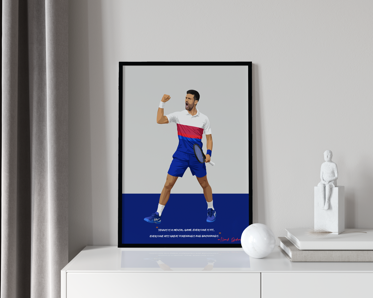 Novak Djokovic Framed Poster