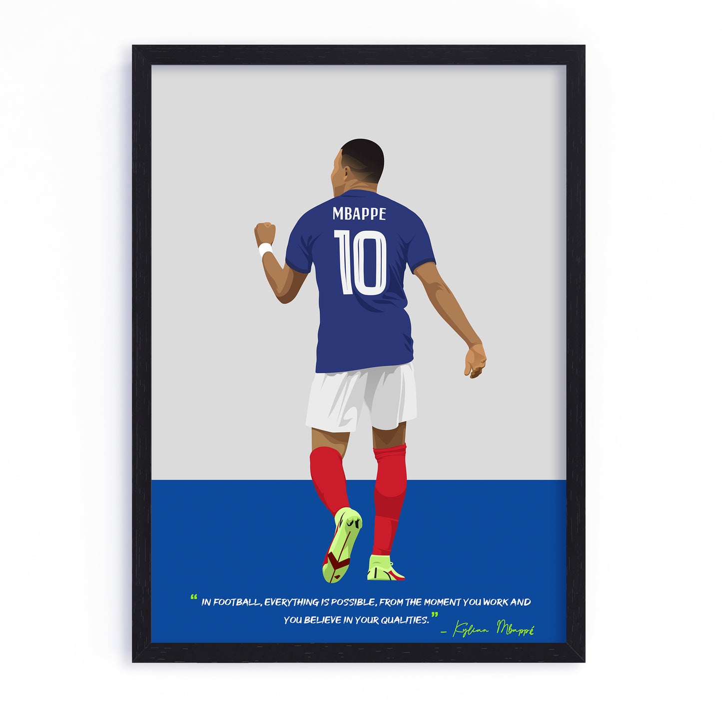 Kylian Mbappe France Framed Poster - International Football