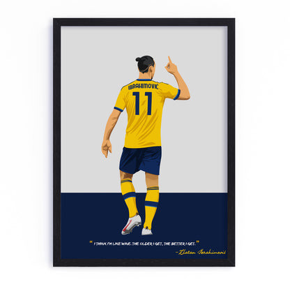 Zlatan Ibrahimovic Framed Poster - International Football