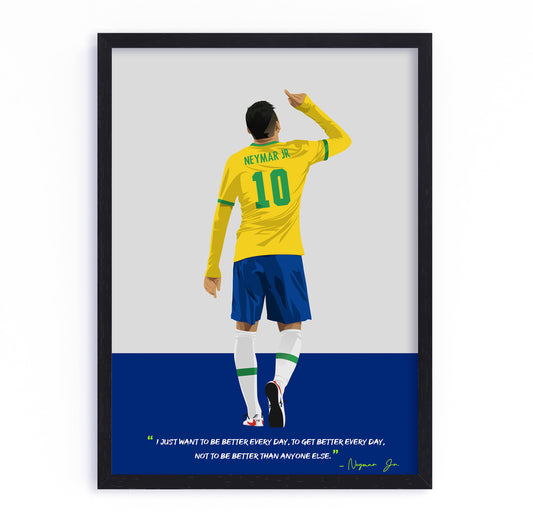 Neymar Brazil Framed Poster - International Football