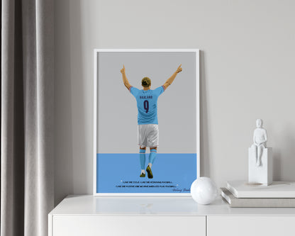 Erling Haaland Manchester City Framed Poster