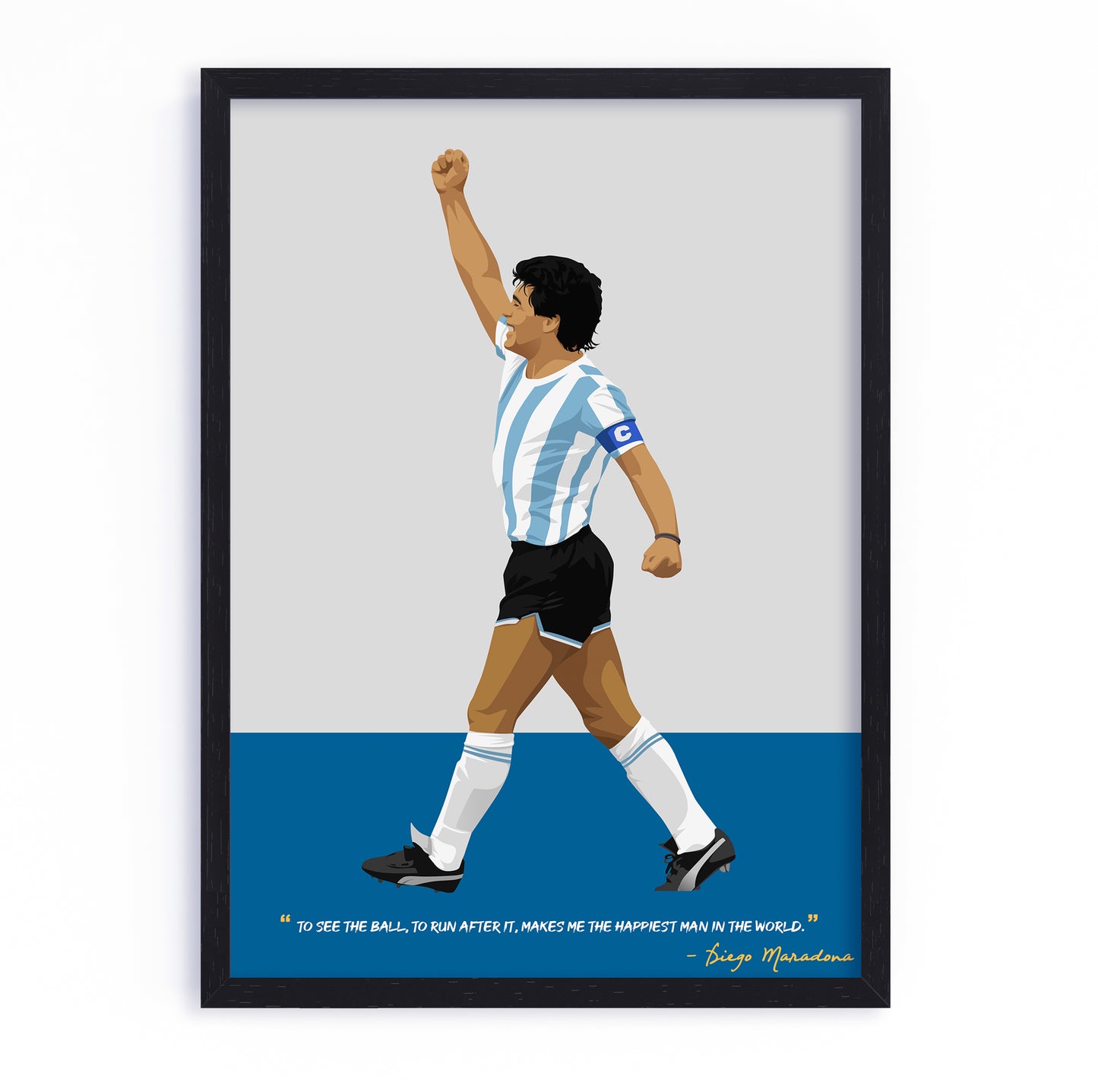 Diego Maradona Argentina Framed Poster - International Football