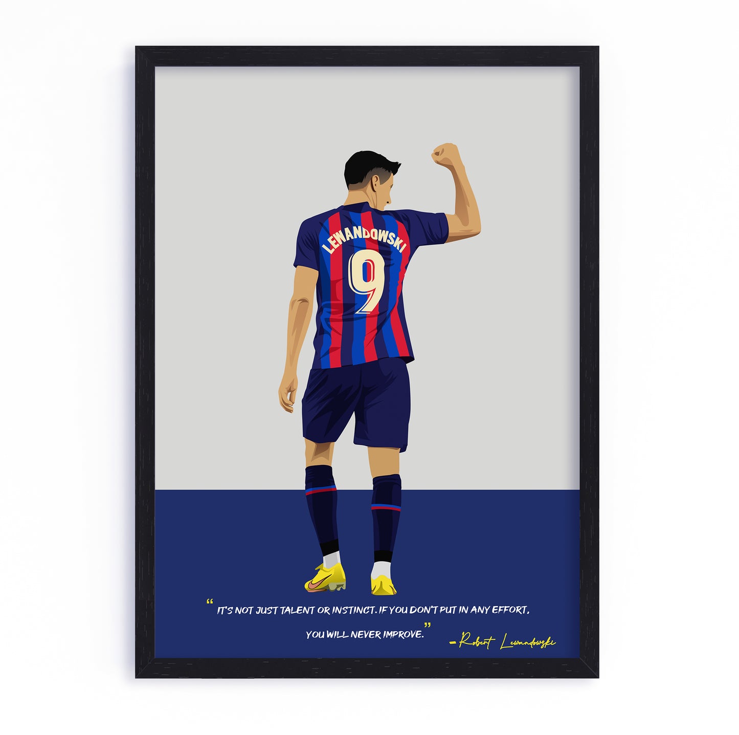 Robert Lewandowski Barcelona Framed Poster