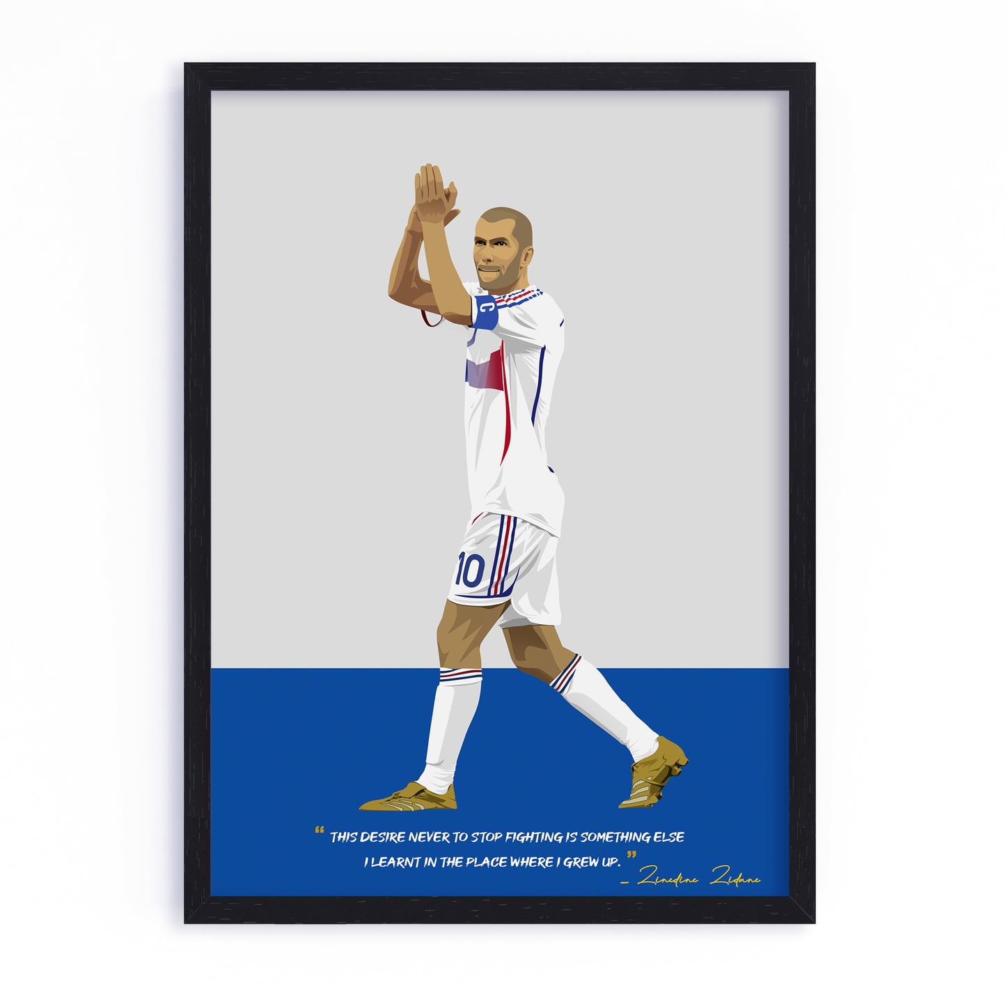 Zinedine Zidane France Framed Poster - International Football