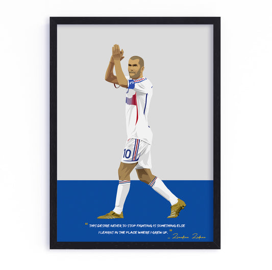 Zinedine Zidane France Framed Poster - International Football