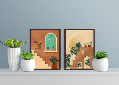 Set of 2 Modern Boho Desert