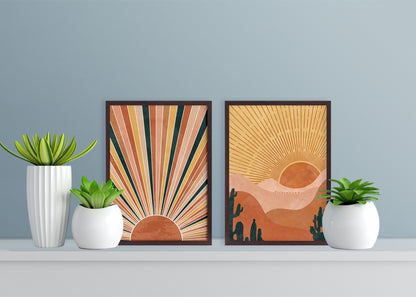 Set of 2 Minimal Sun Landscape