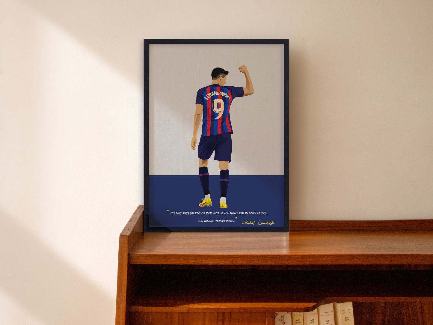 Robert Lewandowski Barcelona Framed Poster