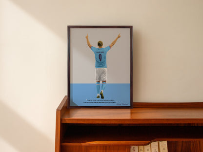 Erling Haaland Manchester City Framed Poster