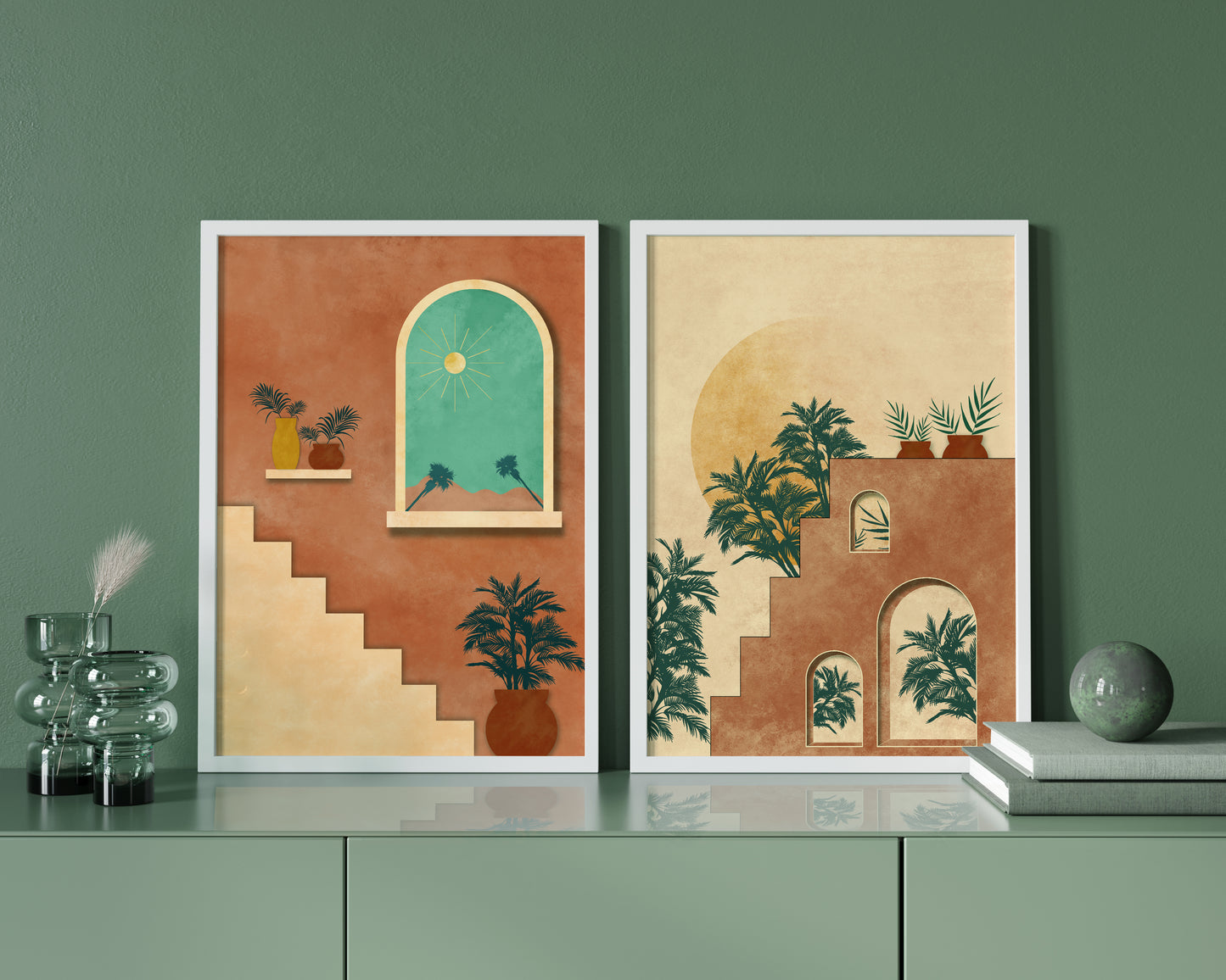 Set of 2 Modern Boho Desert