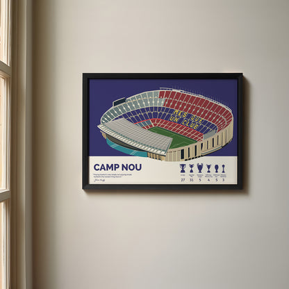 Camp Nou Barcelona Framed Poster