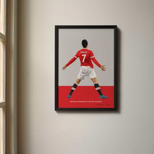 Cristiano Ronaldo Manchester United Art Frame