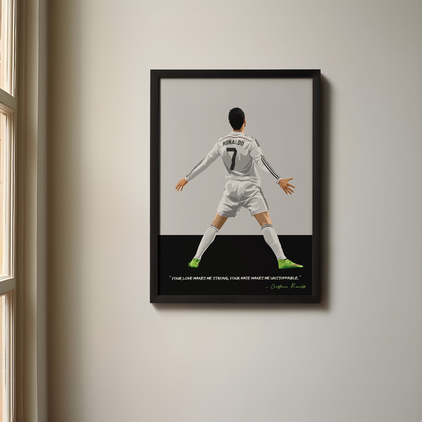 Cristiano Ronaldo Real Madrid Framed Poster