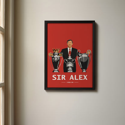 Sir Alex Treble Frame - Manchester United