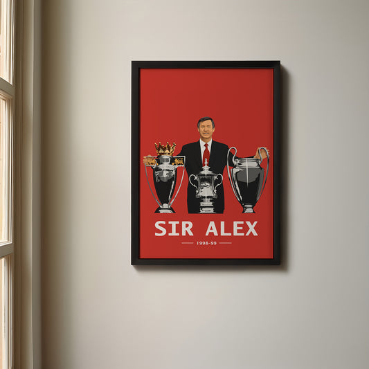 Sir Alex Treble Frame - Manchester United