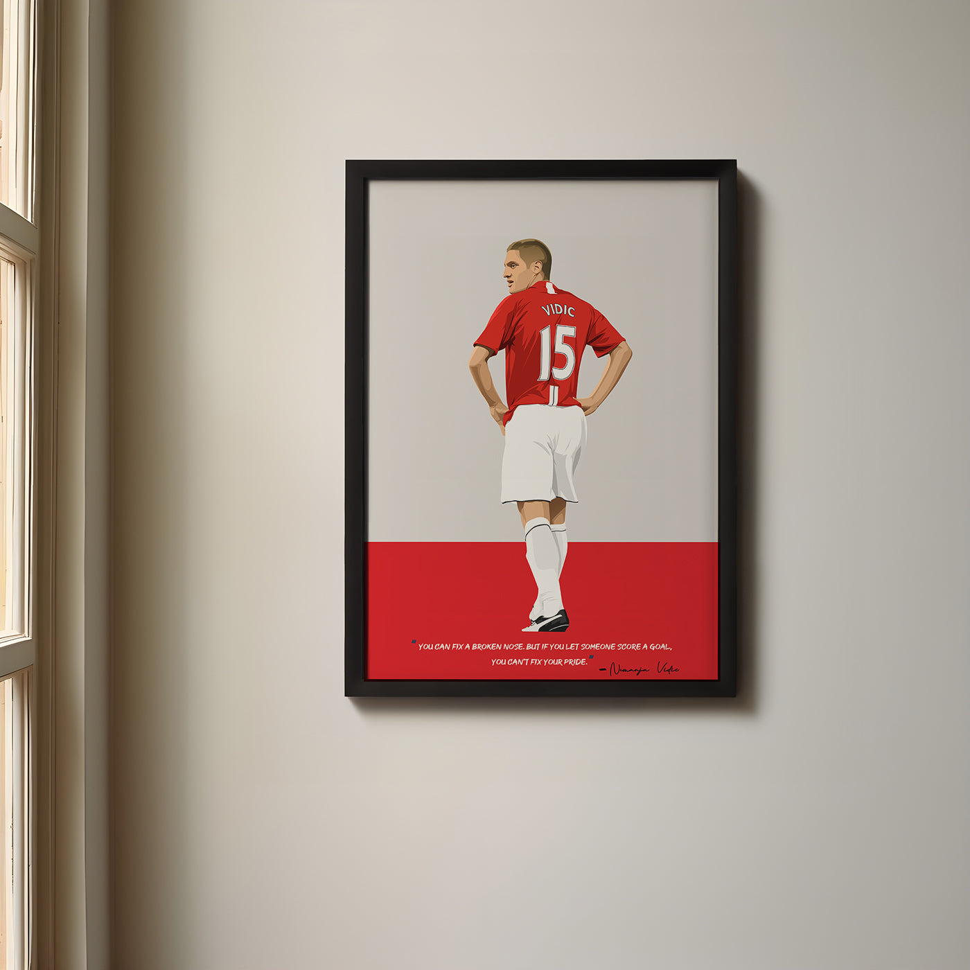 Nemanja Vidic Manchester United Framed Poster