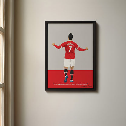 Cristiano Ronaldo Manchester United Framed Poster