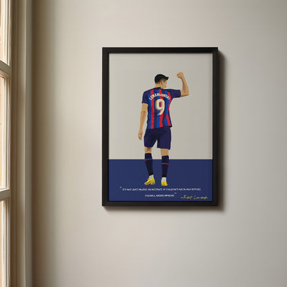 Robert Lewandowski Barcelona Framed Poster