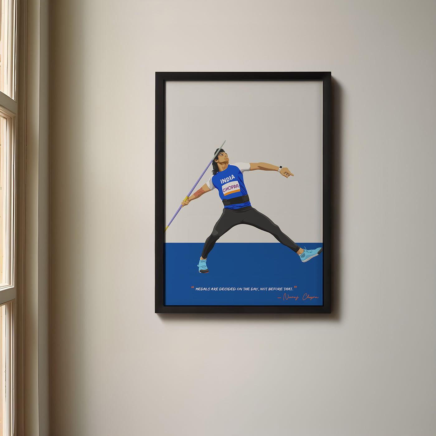 Neeraj Chopra Framed Poster