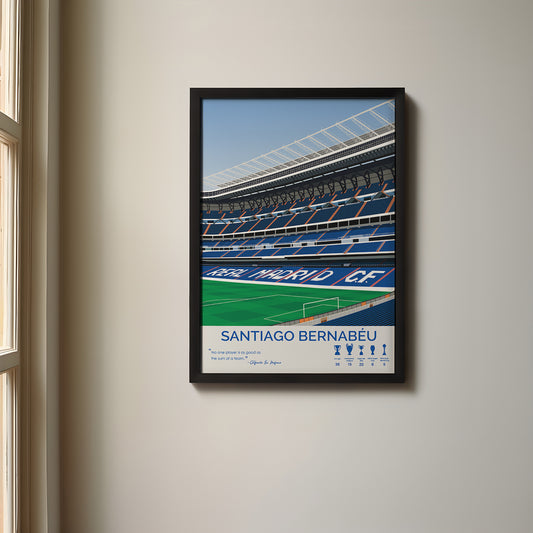 Santiago Bernabéu Stadium Real Madrid Framed Poster