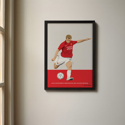 Paul Scholes Manchester United Framed Poster