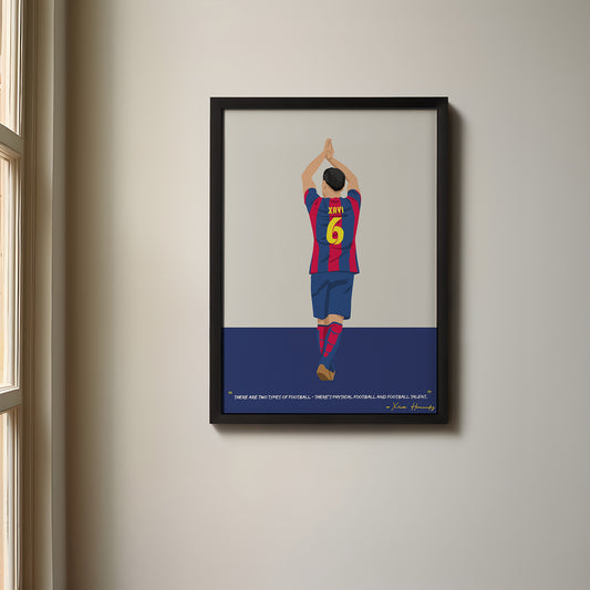 Xavi Barcelona Framed Poster