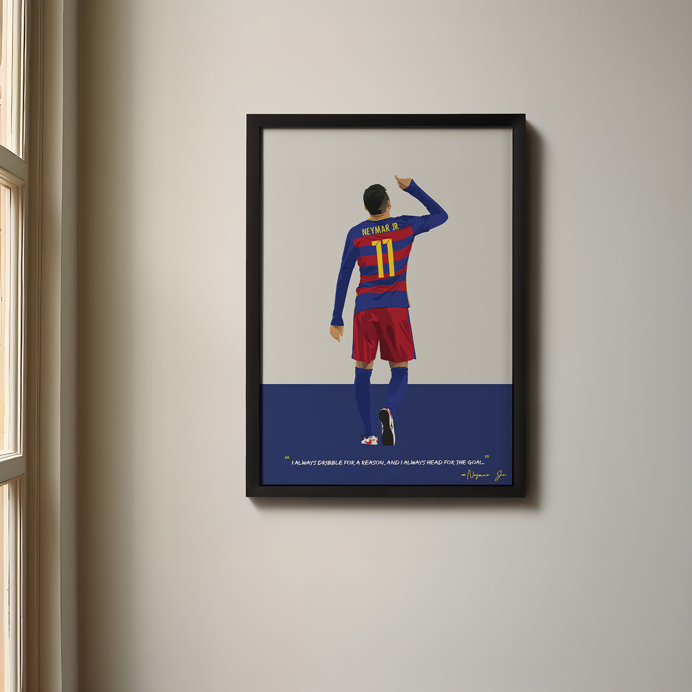 Neymar Jr Barcelona Framed Poster