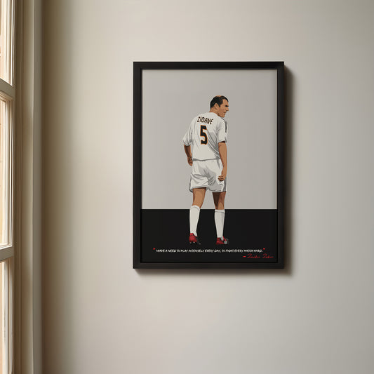 Zinedine Zidane Real Madrid Framed Poster