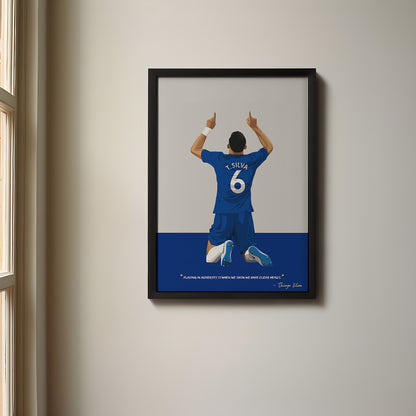 Thiago Silva Chelsea Framed Poster