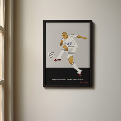 Roberto Carlos Real Madrid Framed Poster