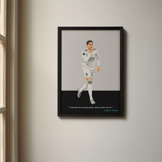 Federico Valverde Poster - Real Madrid Frame