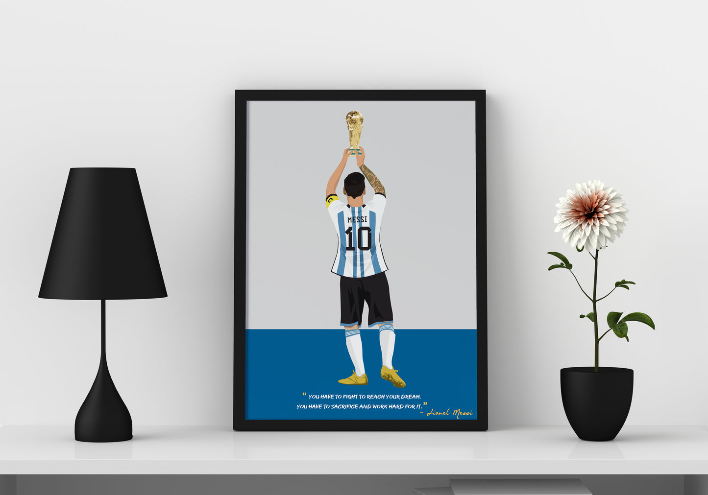 Lionel Messi World Cup Framed Poster - International Football