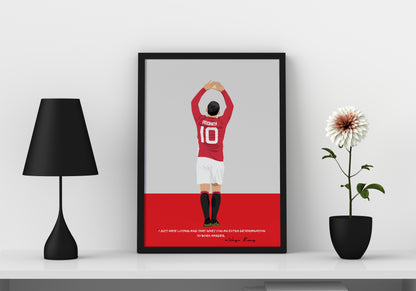 Wayne Rooney Manchester United Framed Poster