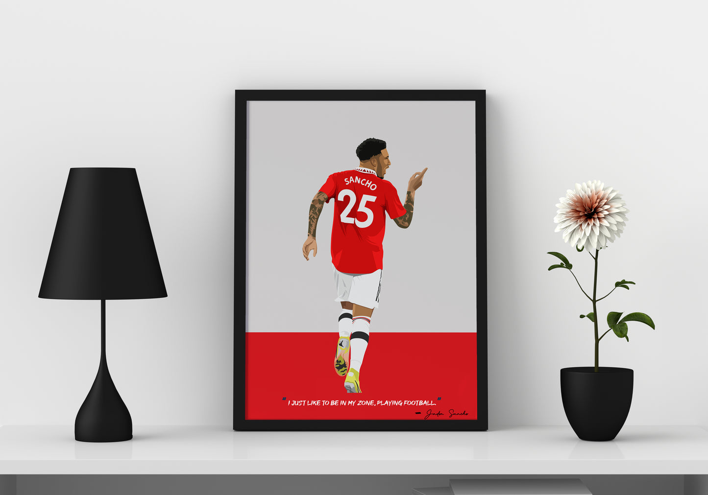 Jadon Sancho Manchester United Framed Poster