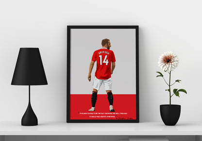 Christian Eriksen Manchester United Framed Poster