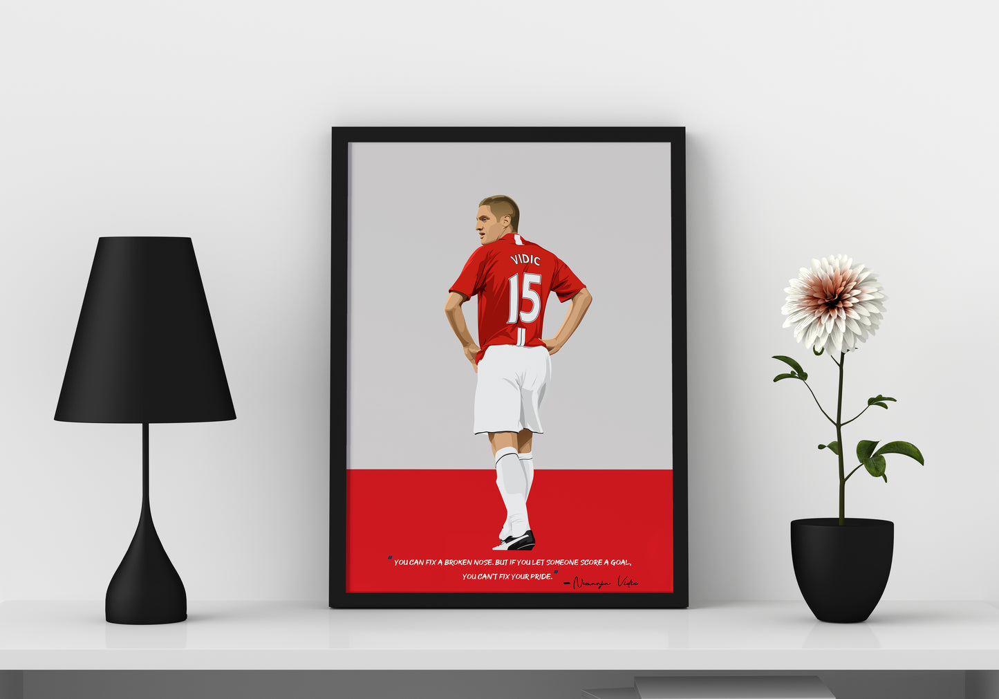 Nemanja Vidic Manchester United Framed Poster