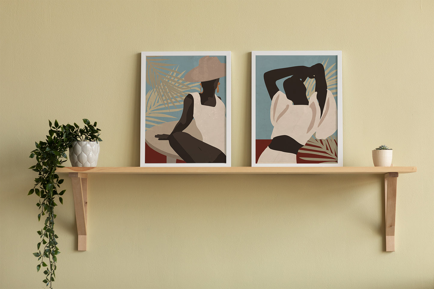 Set of 2 Abstract Feminist - Empowered Women Art